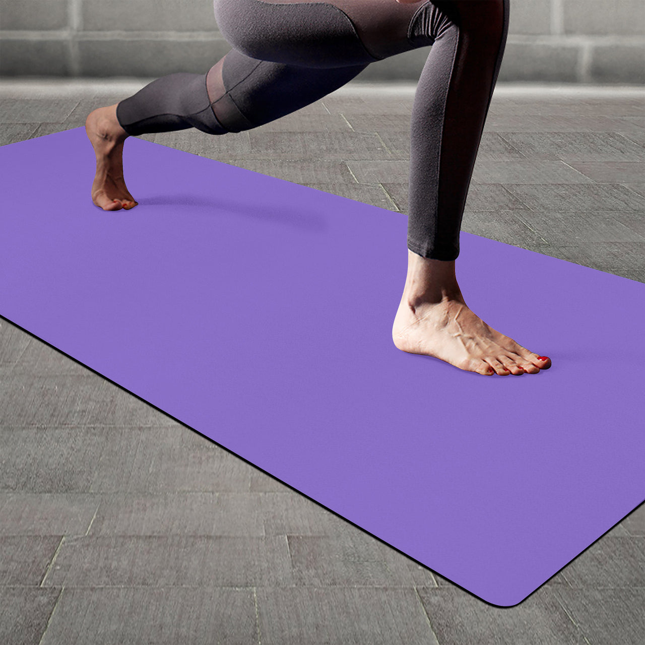 OOTO - Yoga Mat - Dash en black - lilac mat