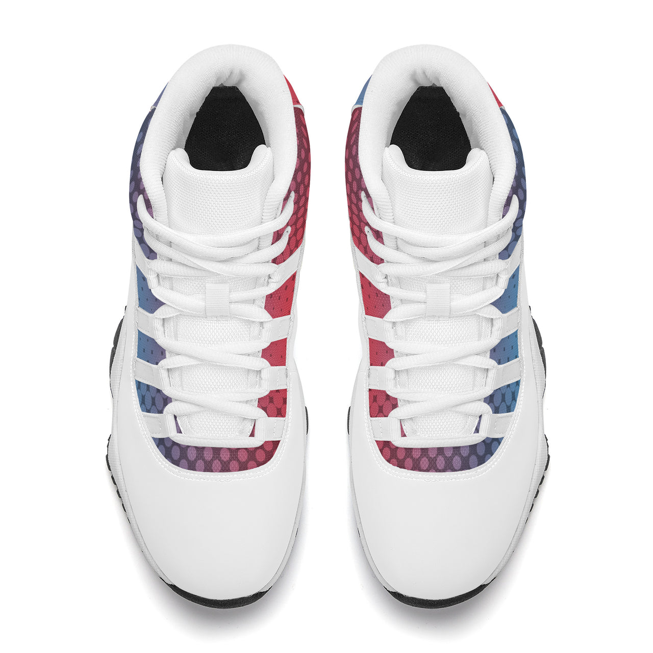 OOTO - GRADIENT FADE - High Top Air Retro Sneakers - White soles - 1 COLOR -