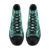 Thumbnail for OOTO - GREEN REALITY AQUATIC PHASE - SF_D71 High Top Canvas Shoes - Black soles - 1 COLOR -