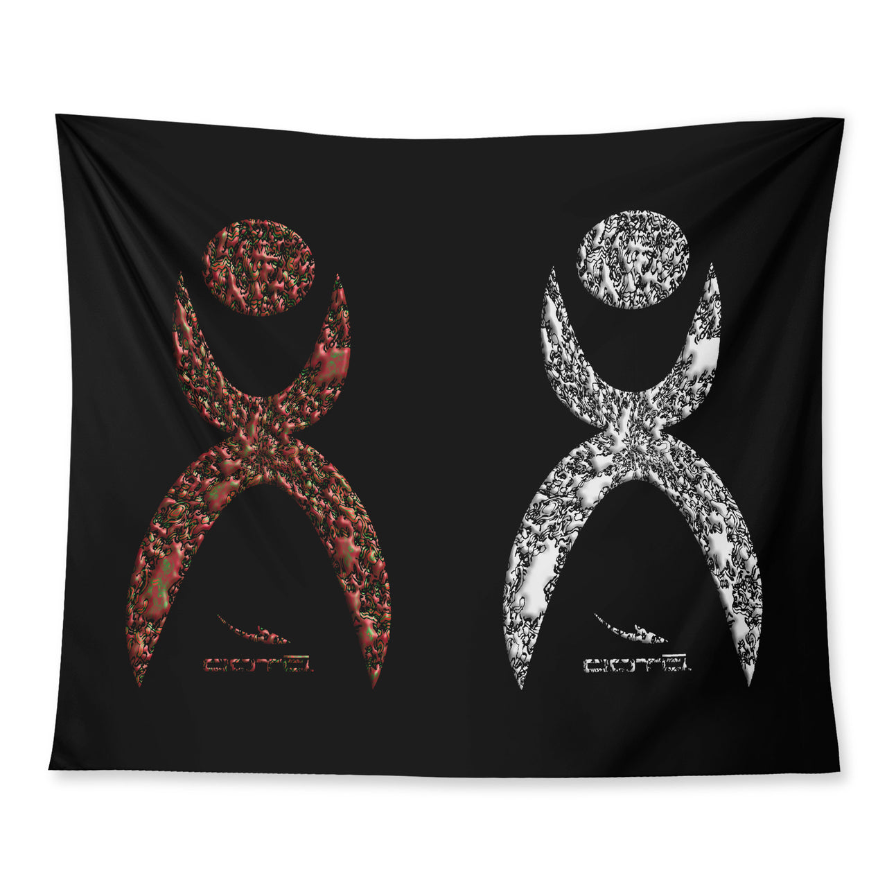 OOTO - GLYPHICS EN HALTED PHASES - D34 Wall Tapestry - 3 SIZES -