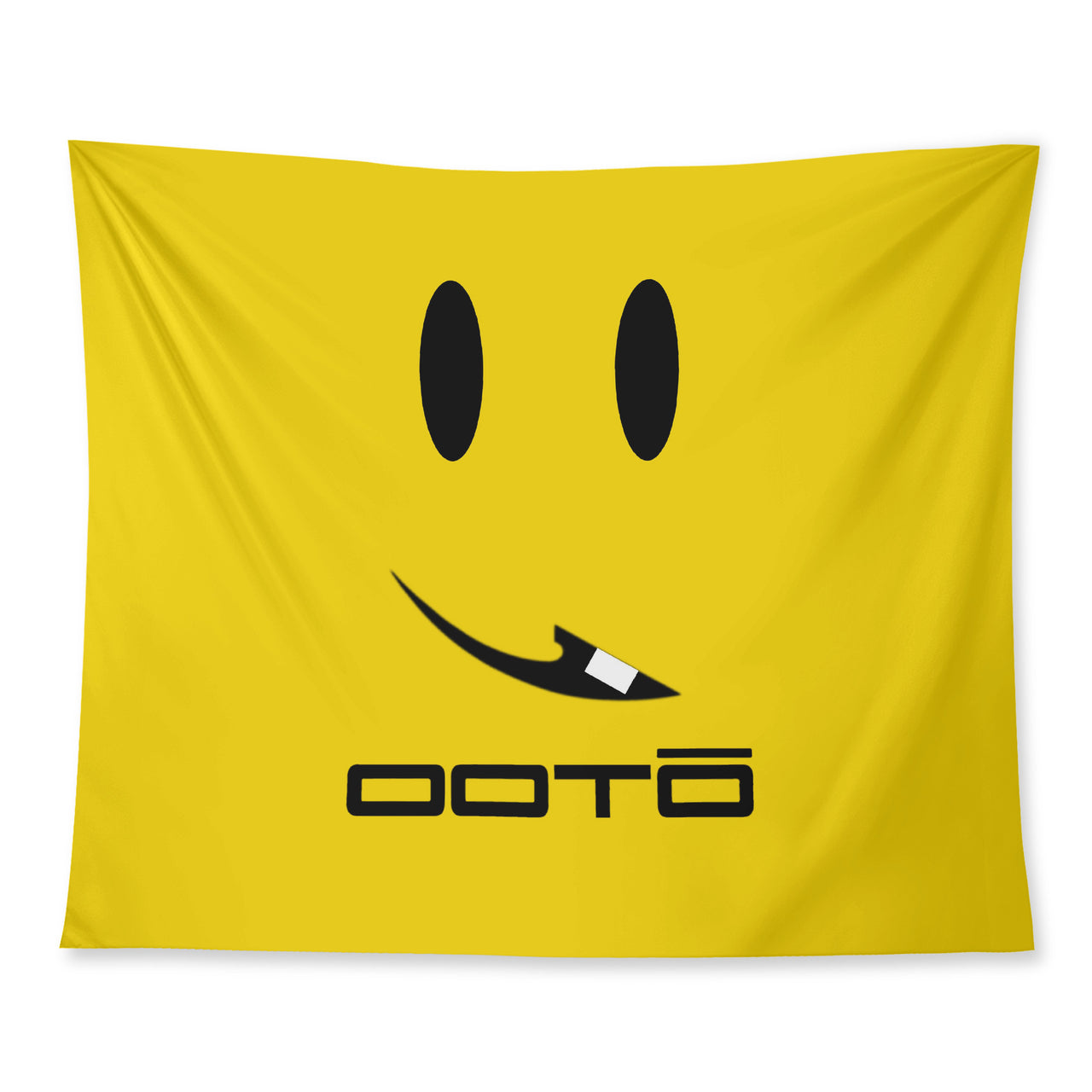 OOTO - SMOOTO EN BLACK (ON YELLOW) - Wall Tapestry - 3 SIZES -