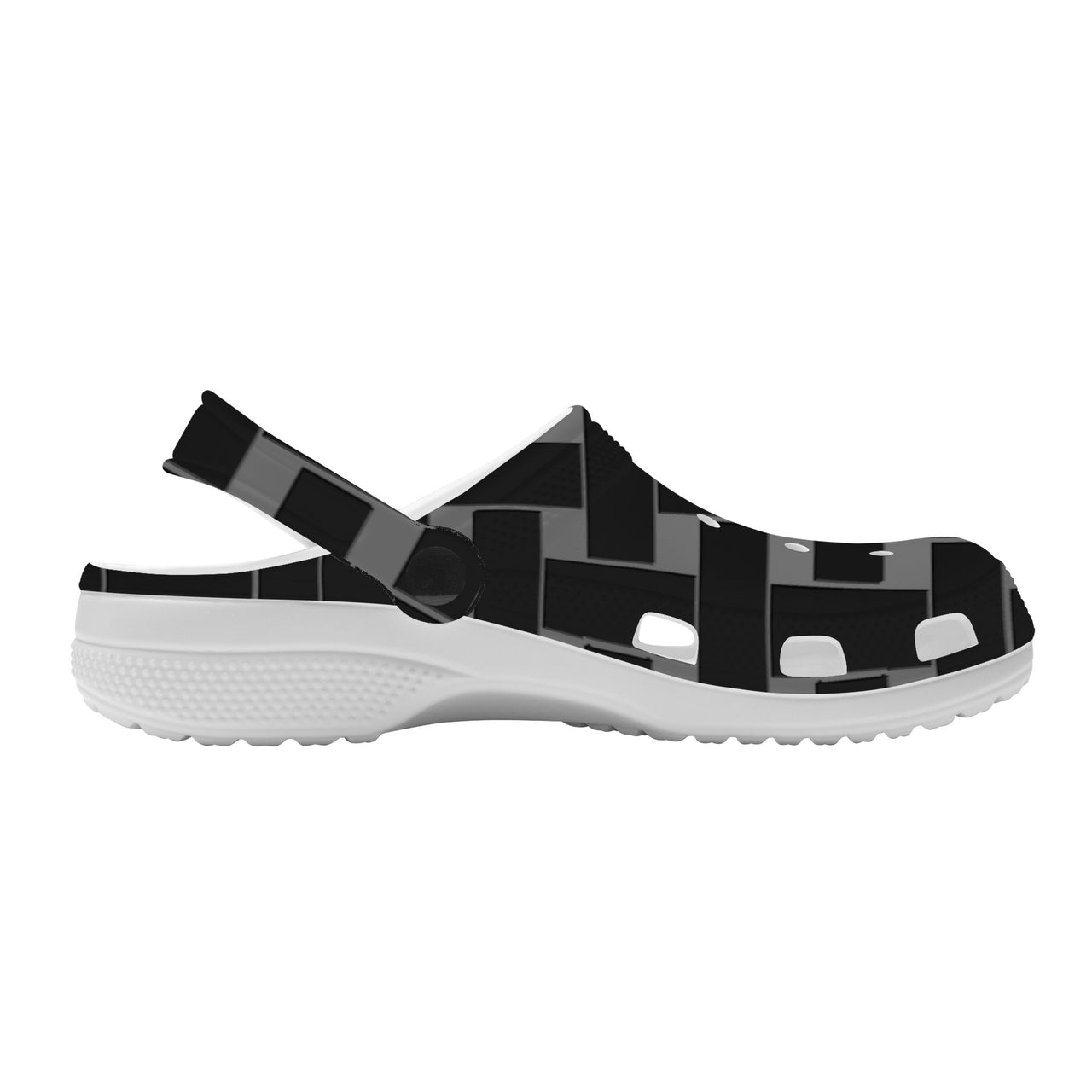 OOTO - BLACK WEAVE - WITH (OPTIONAL) PIVOTING HEEL STRAP - SF_S48_Crocs Clogs