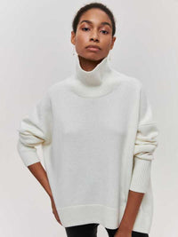 Thumbnail for New loose half turtleneck autumn and winter sweater - K - 6 COLORS -