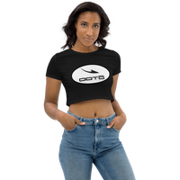 Thumbnail for DASH EN BLACK - WHITE OVAL - Organic Crop Top - 2 COLORS -