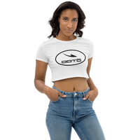 Thumbnail for DASH EN BLACK - WHITE OVAL - Organic Crop Top - 2 COLORS -