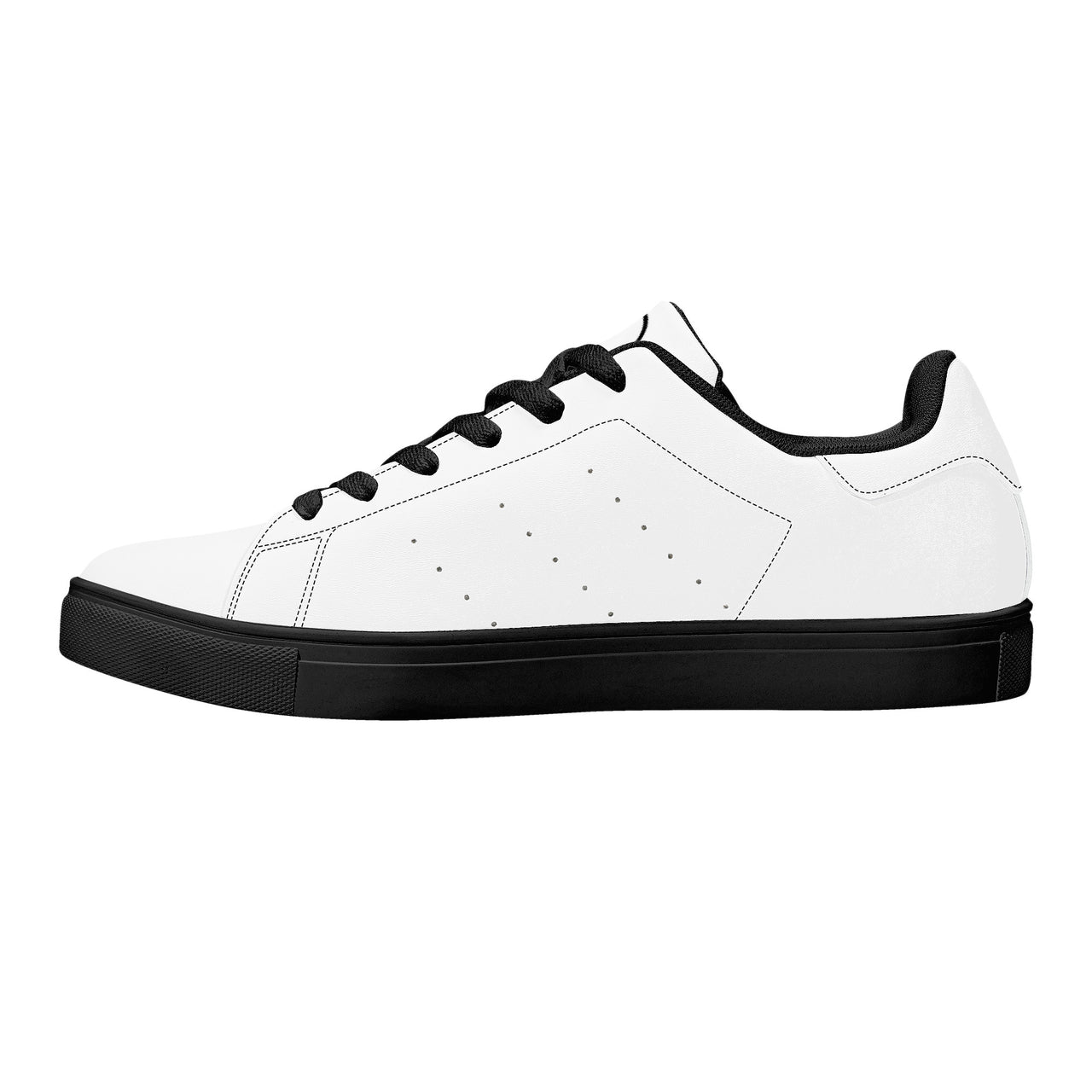 OOTO - SIMPLE CLASSIC B & W - Boarding shoes -  D27 Low-Top Synthetic Leather Sneakers - Black soles - 1 COLOR -