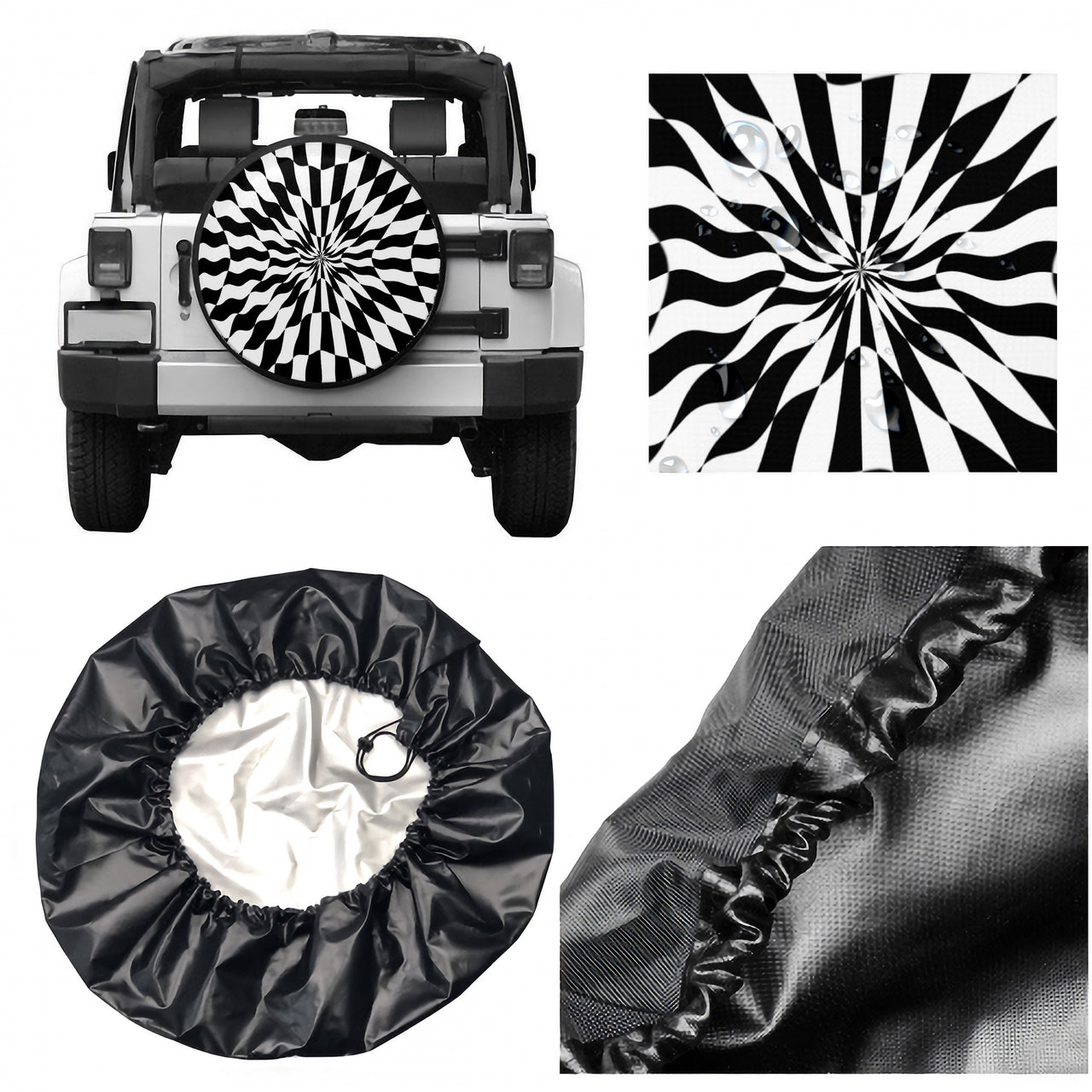 OOTO - CHECKERED PAST - HC_C82 Tire cover - 4 SIZES -