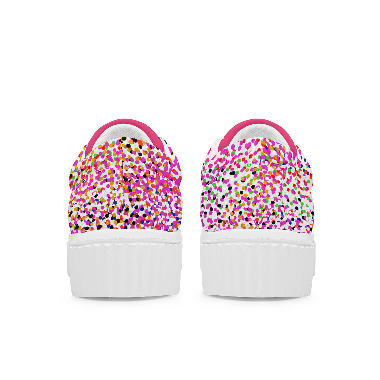 OOTO - CONFETTI IN PINK - Women's Low Top Platform Sneaker - 1 COLOR