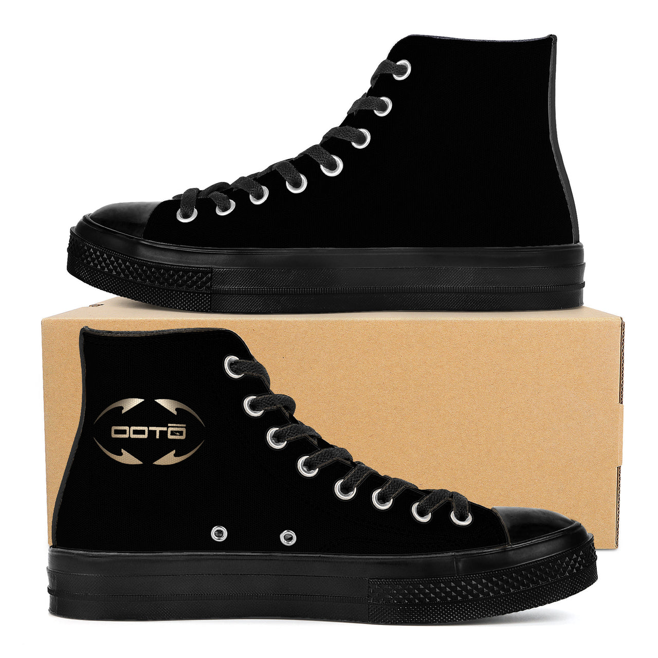 OOTO - DASH QUAD - GOLD - SF_D71 High Top Canvas Shoes - Black soles - 1 COLOR -