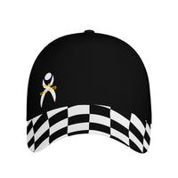 Thumbnail for OOTO - CHECKERED BRIM /GLYPHIC WITH MAIZE DASH - HC_T9 Curved Brim Baseball Cap - 1 COLOR -