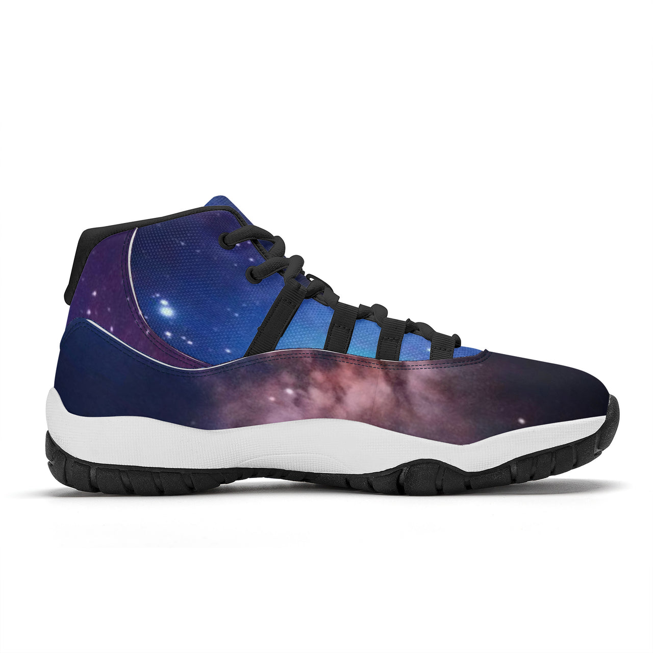 OOTO - SPACE SCENE - High Top Air Retro Sneakers - Black soles - 1 COLOR -