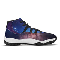 Thumbnail for OOTO - SPACE SCENE - High Top Air Retro Sneakers - Black soles - 1 COLOR -