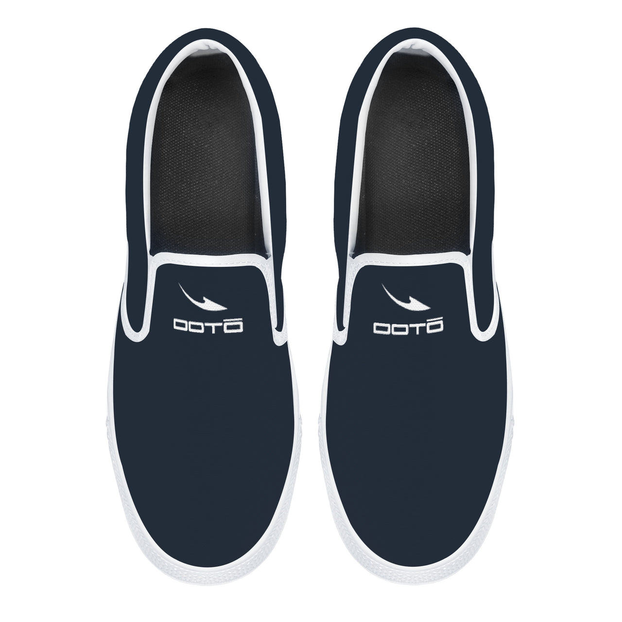 OOTO - DASH EN WHITE / DARK BLUE - D31 Slip-on Shoes - White soles - 1 COLOR -