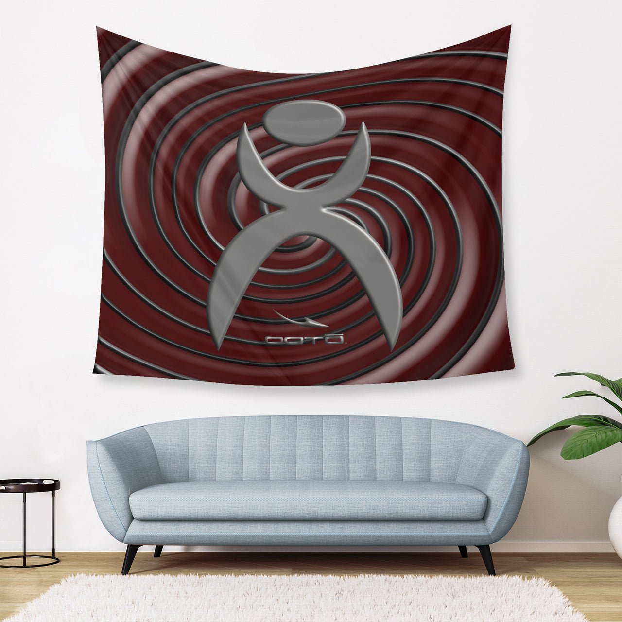 OOTO - SPIRALING GLYPHIC 2 - Wall Tapestry - 3 SIZES -