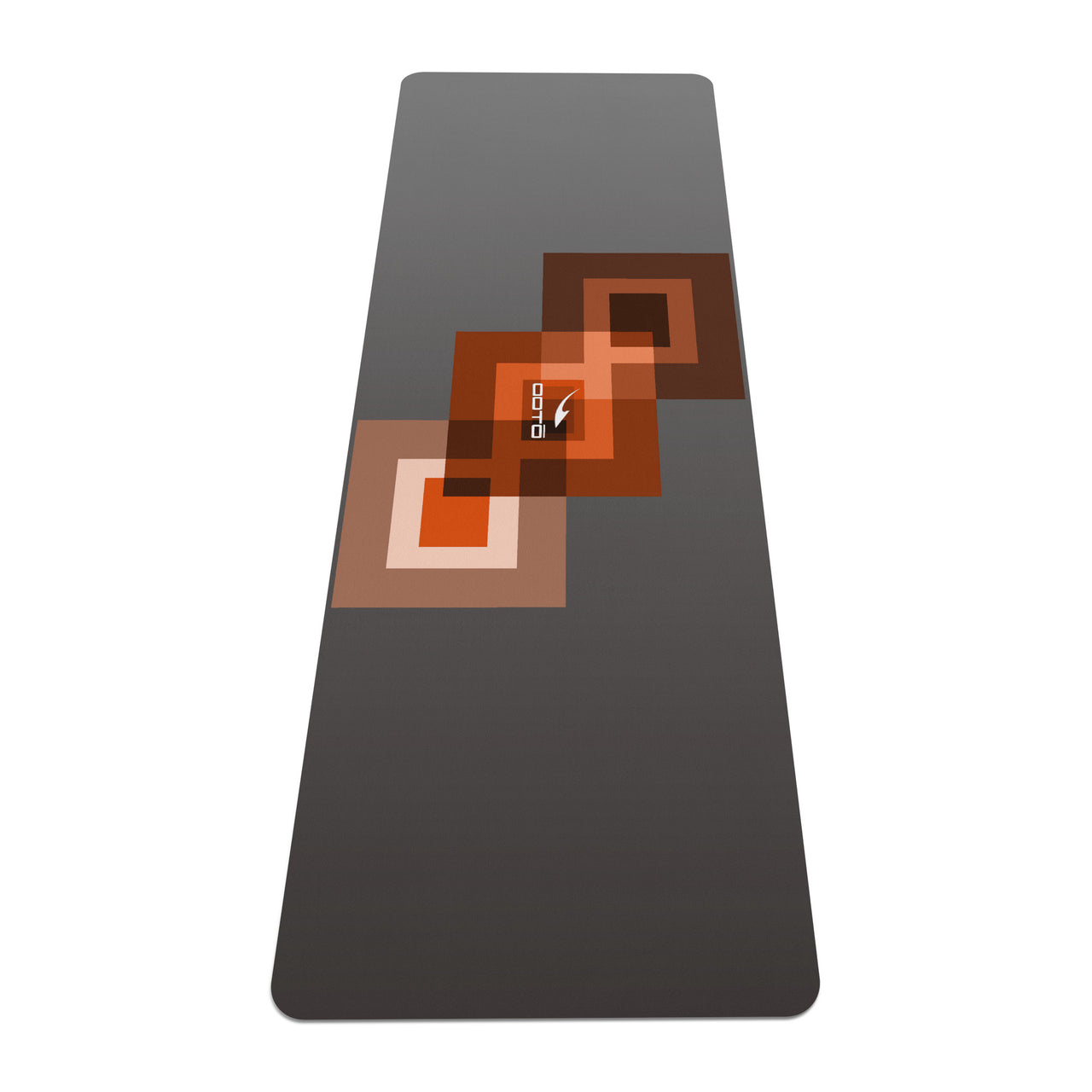 OOTO - Yoga Mat - Angled squares in an orange highlight