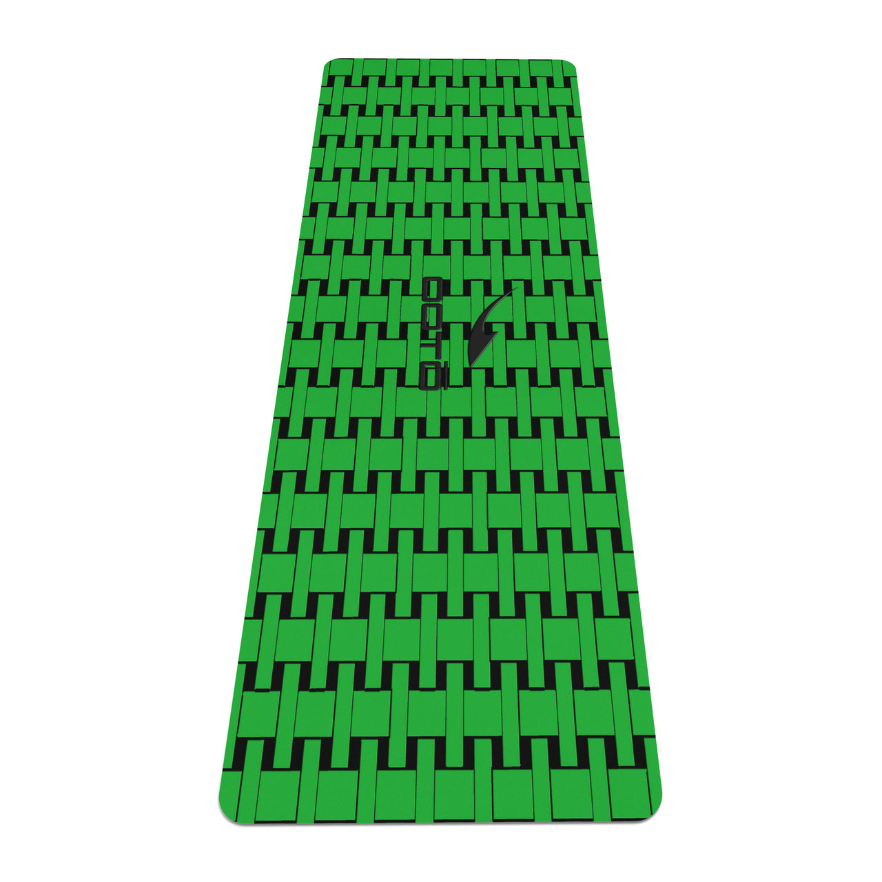 OOTO - Yoga Mat - Lime weave on Black -