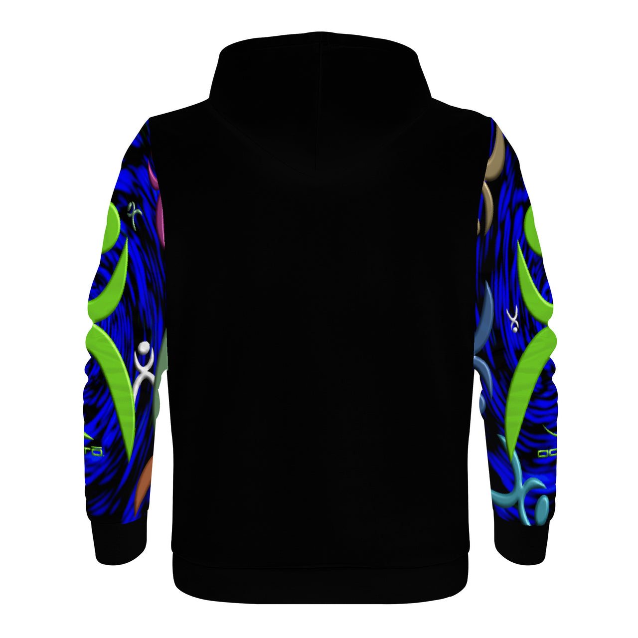 OOTO - GLYPHIC EN DIMENSIONAL GRASP / SLEEVES & HOOD LINING - D55 Men's All Over Print Hoodie - 1 COLOR -