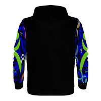 Thumbnail for OOTO - GLYPHIC EN DIMENSIONAL GRASP / SLEEVES & HOOD LINING - D55 Men's All Over Print Hoodie - 1 COLOR -