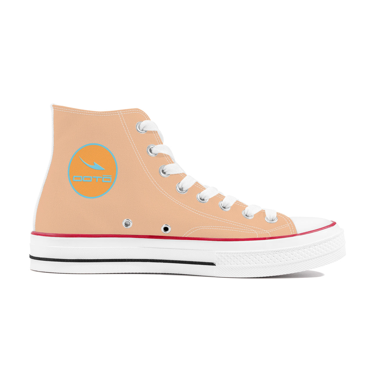 OOTO - PEACH DELIGHT - High Top Canvas Shoes - White soles - 1 COLOR -