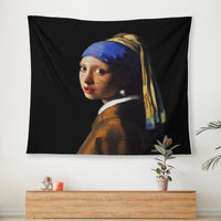 Thumbnail for VERMEERS' THE GIRL WITH THE PEARL EAR RING X OOTO - Wall Tapestry - 3 SIZES -