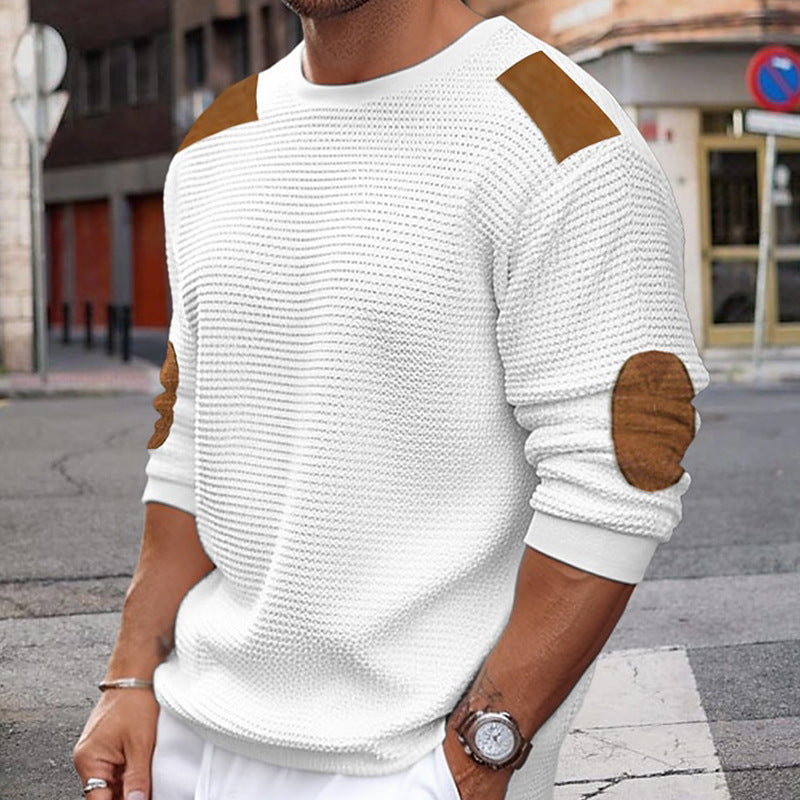 Men's casual pullover warm long sleeve sweater - K - 4 COLORS -