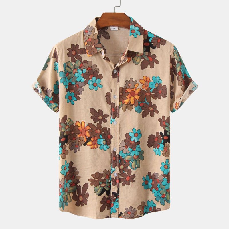 Men's Floral Short Sleeve Shirts Youth Men's Men's Shirts - K - 8 PATTERNS -