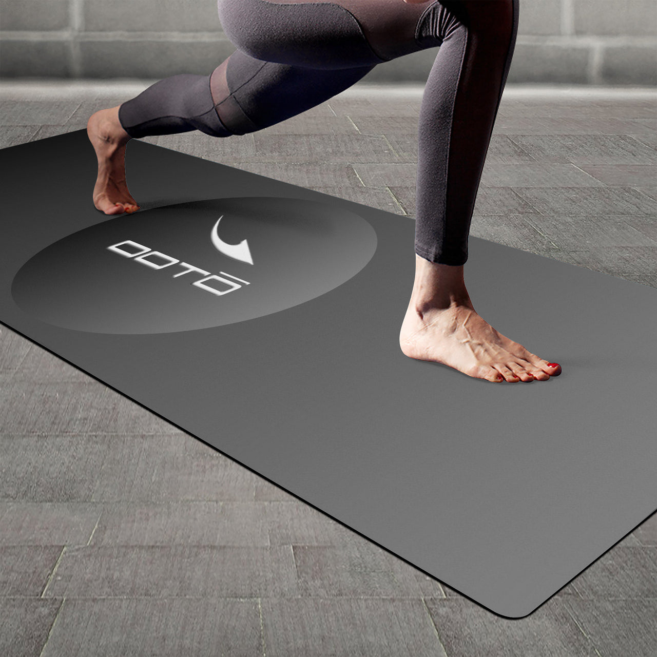 OOTO - Yoga Mat - Orbital en gradient grey -