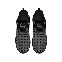 Thumbnail for OOTO - Lightweight Mesh Knit Sneaker - GREY WEAVE ON BLACK - Black soles - 1 COLOR -