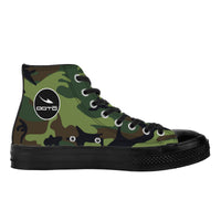 Thumbnail for OOTO - CAMO - SF_D71 High Top Canvas Shoes - Black soles - 1 COLOR -