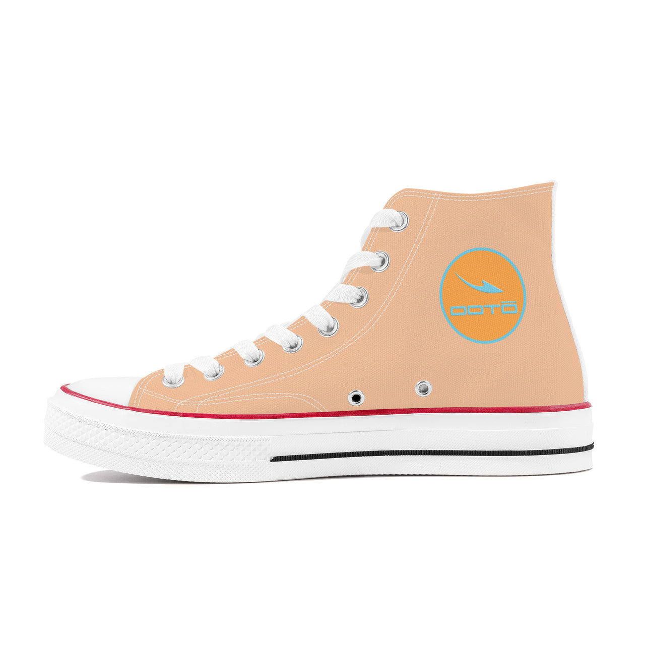 OOTO - PEACH DELIGHT - High Top Canvas Shoes - White soles - 1 COLOR -