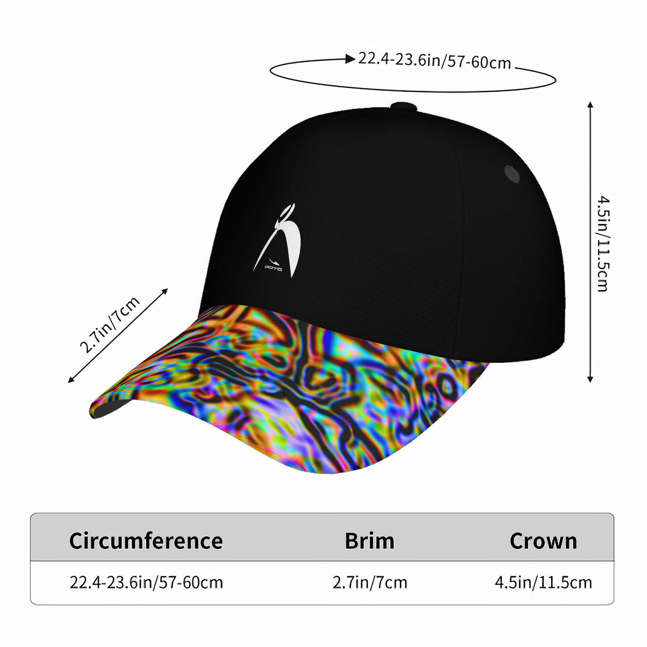 OOTO - BIG STEPPIN GLYPHIC WT - PLASMATIC BRIM - HC_T9 Curved Brim Baseball Cap - 1 COLOR -