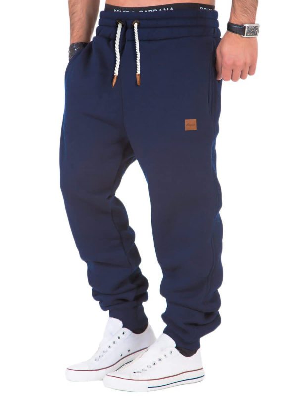 Men's elastic waist sports casual trousers and sweatpants - K - 4 COLORS -