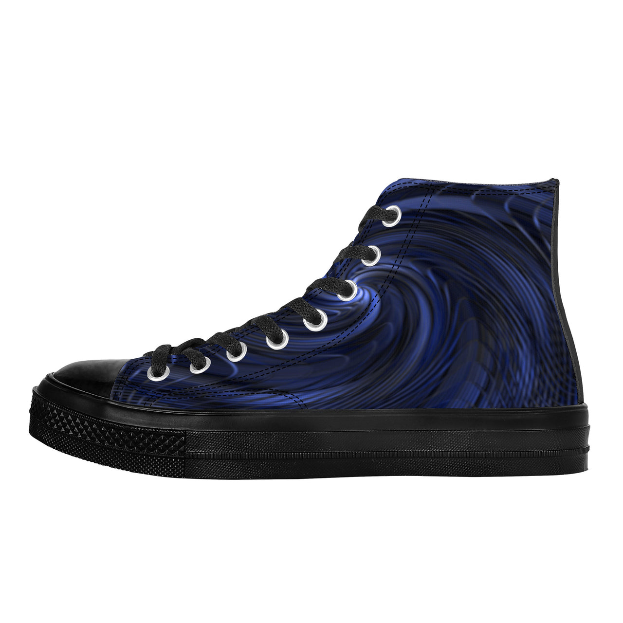 OOTO - GREEN REALITY BLUE SHIFT - SF_D71 High Top Canvas Shoes - Black soles - 1 COLOR -