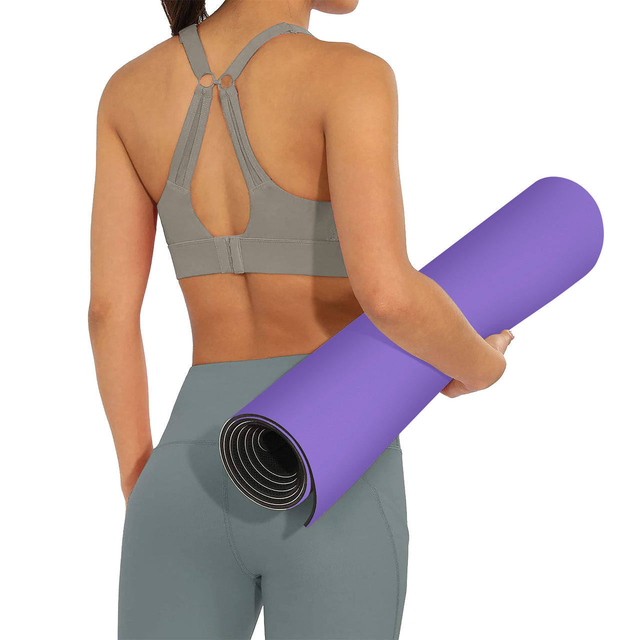 OOTO - Yoga Mat - Dash en black - lilac mat