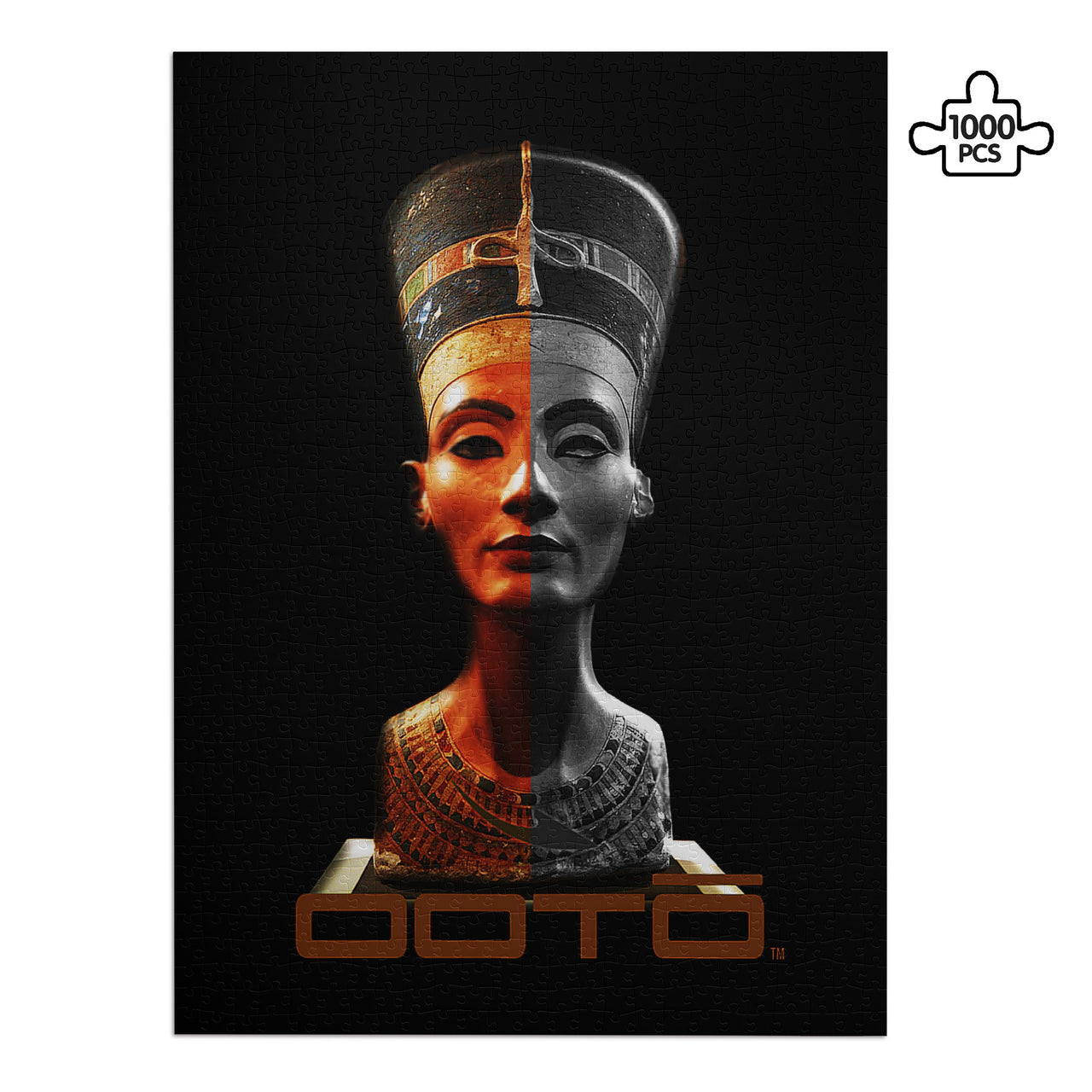 OOTO - NEFERTITI X ANCIENT ARTIST UNKNOWN X OOTO - PUZZLE_V1 Cardboard Jigsaw Puzzle (1000-Piece) -