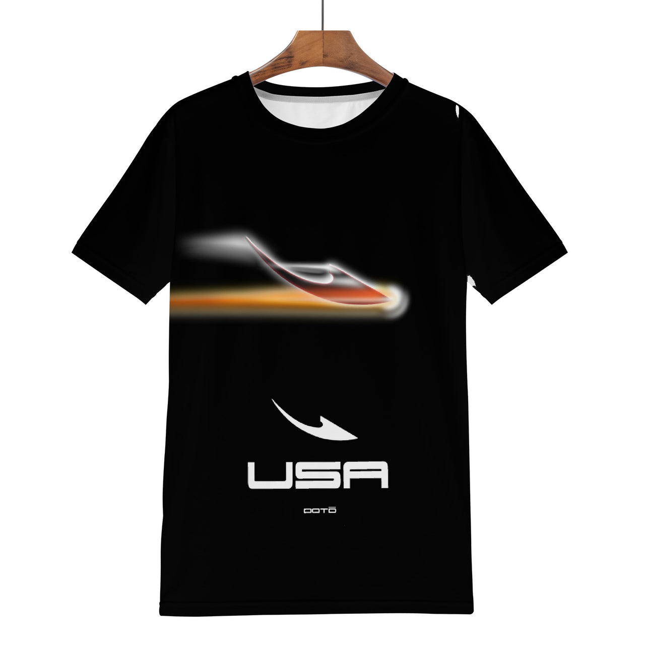 USA OOTO / FLAMING DASH - D61 Men's All Over Print T-Shirt - 1 COLOR -