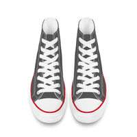 Thumbnail for OOTO - GRAY ESCAPE - High Top Canvas Shoes - White soles - 1 COLOR -