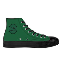 Thumbnail for OOTO - High Top Canvas Shoes - BIG GREEN - Black soles - 1 COLOR -