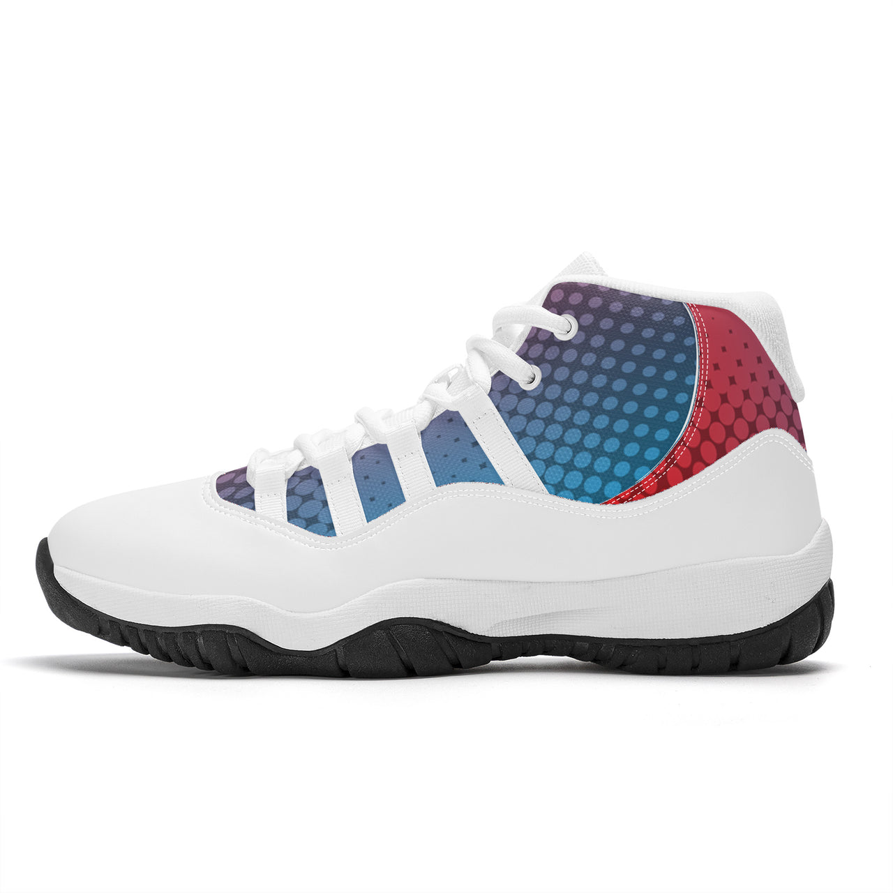 OOTO - GRADIENT FADE - High Top Air Retro Sneakers - White soles - 1 COLOR -