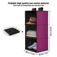 Thumbnail for OOTO - ROSE PURPLE - MB 3 Shelf Hanging Wardrobe -