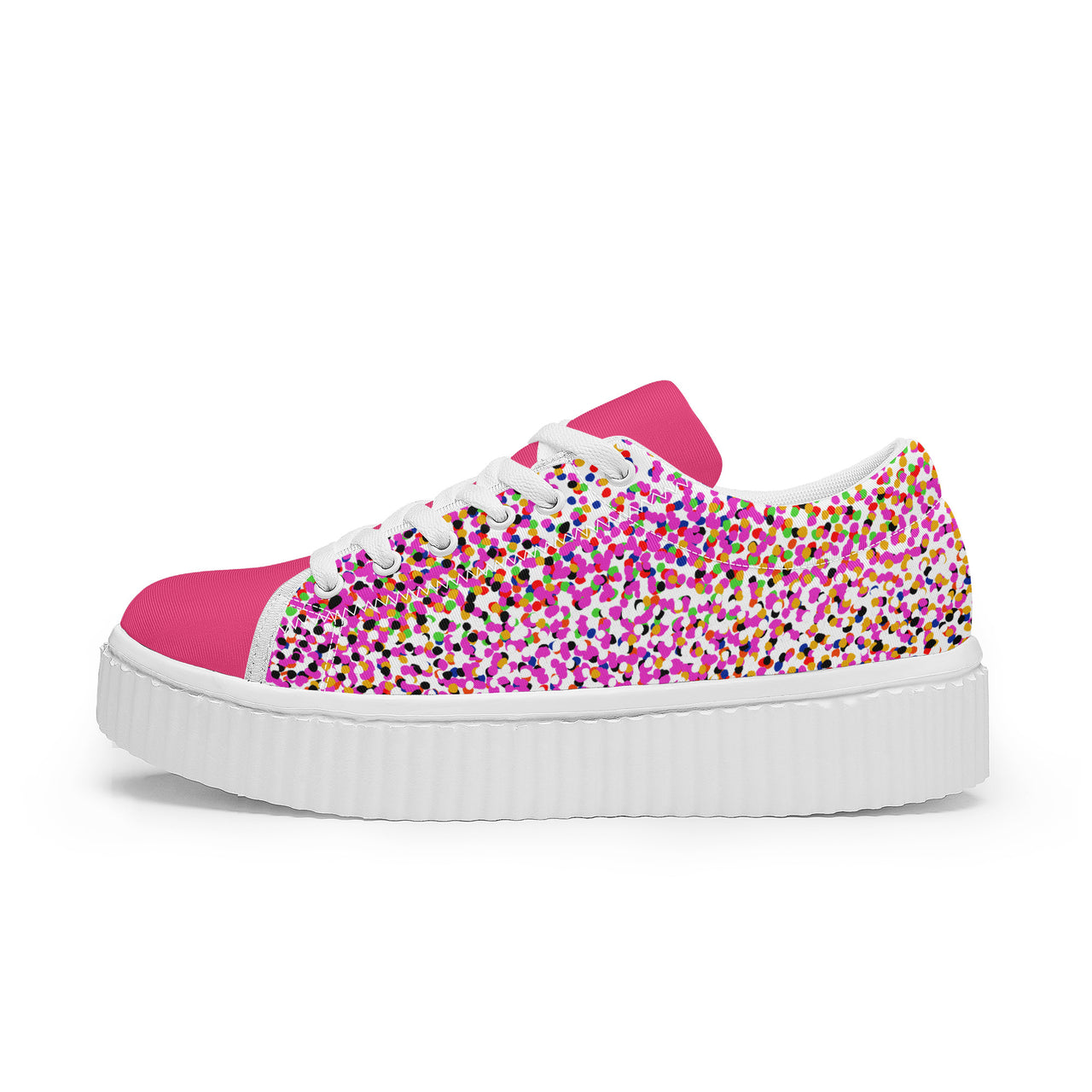 OOTO - CONFETTI IN PINK - Women's Low Top Platform Sneaker - 1 COLOR