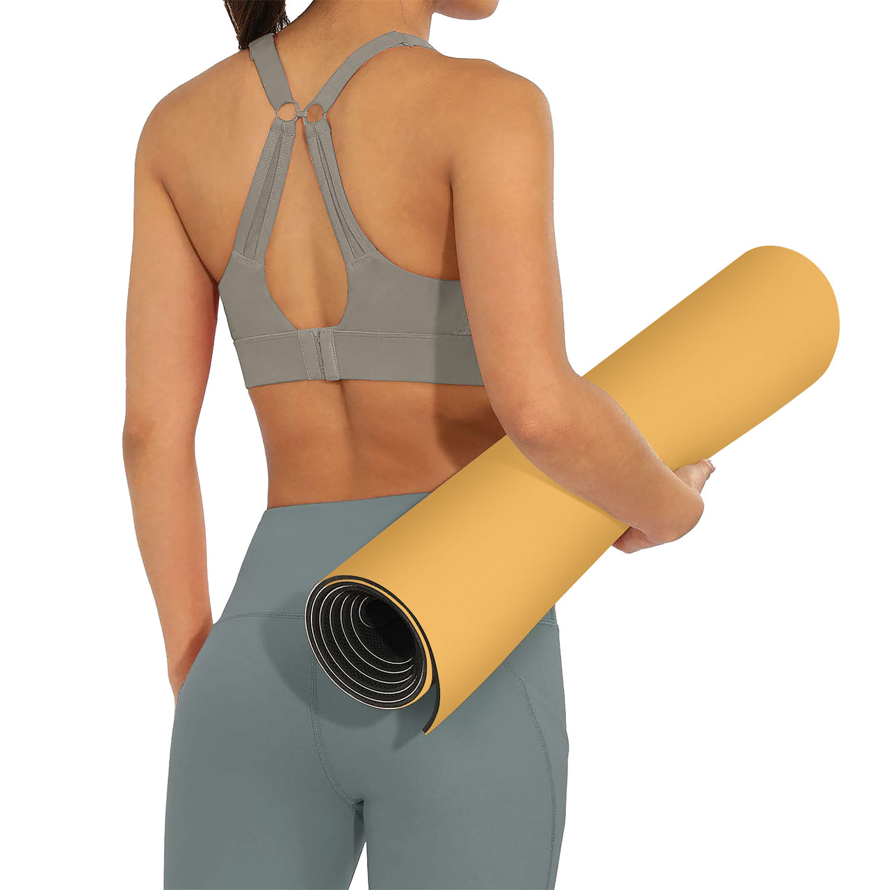 OOTO - Yoga Mat - Dash en black over naranja y circ