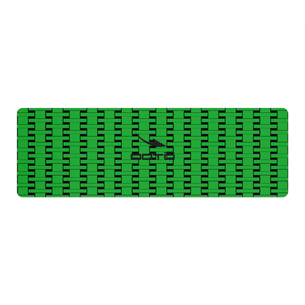 OOTO - Yoga Mat - Lime weave on Black -