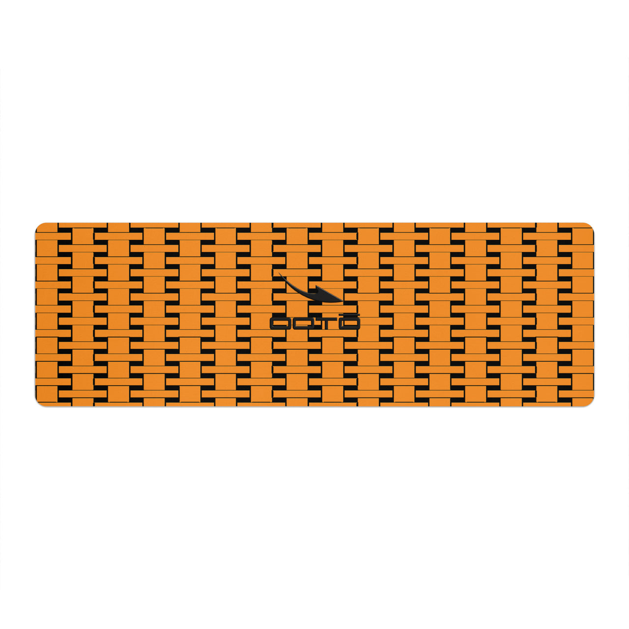 OOTO - Yoga Mat - Orange weave on Black -