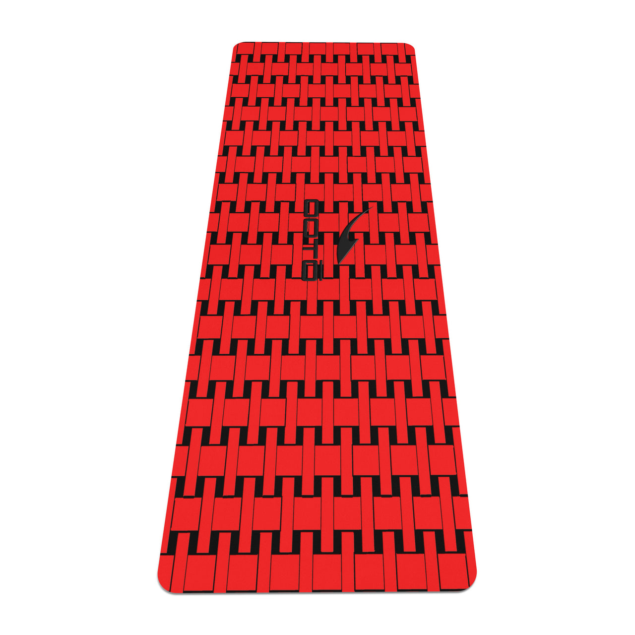 OOTO - Yoga Mat - Red weave on Black -