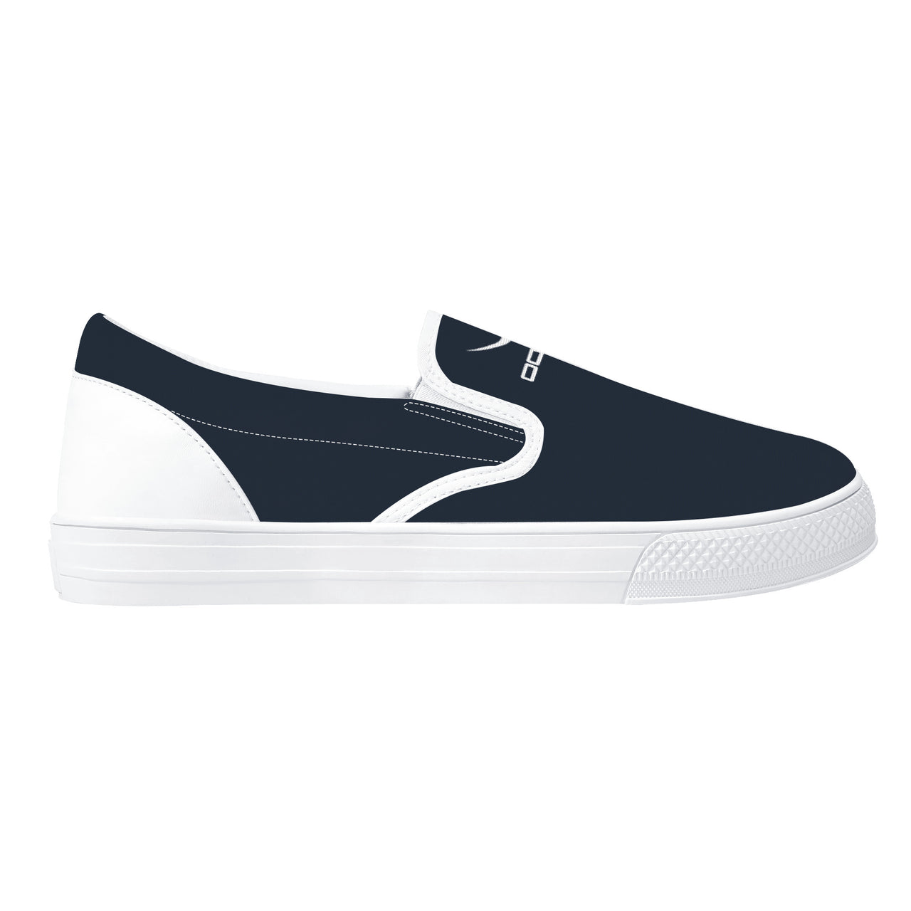 OOTO - DASH EN WHITE / DARK BLUE - D31 Slip-on Shoes - White soles - 1 COLOR -