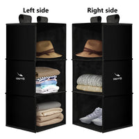 Thumbnail for OOTO - DASH EN WHITE ON BLACK - Shelf Hanging Wardrobe -