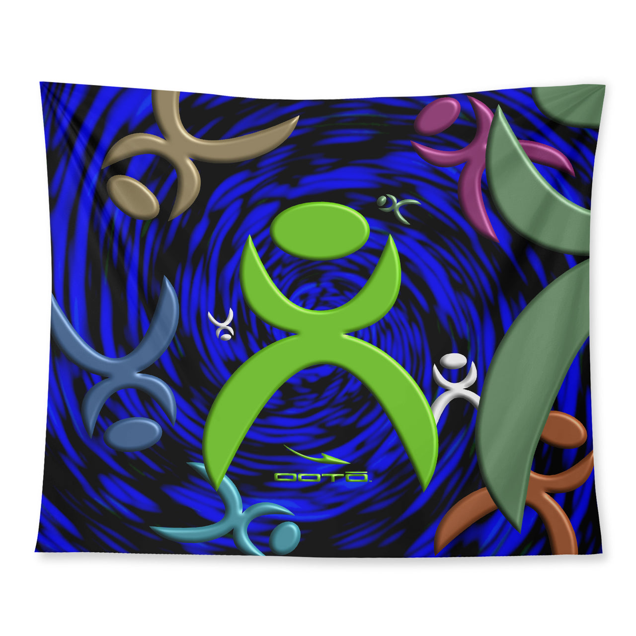 OOTO - GLYPHIC EN DIMENSIONAL GRASP - D34 Wall Tapestry - 3 SIZES -