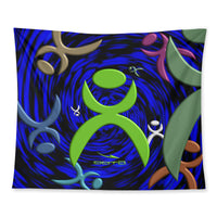 Thumbnail for OOTO - GLYPHIC EN DIMENSIONAL GRASP - D34 Wall Tapestry - 3 SIZES -