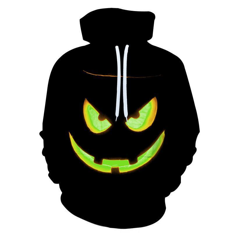 Pumpkin Halloween 3D digital printing hoodie - K - 6 DESIGNS - CHECK US OUT! -